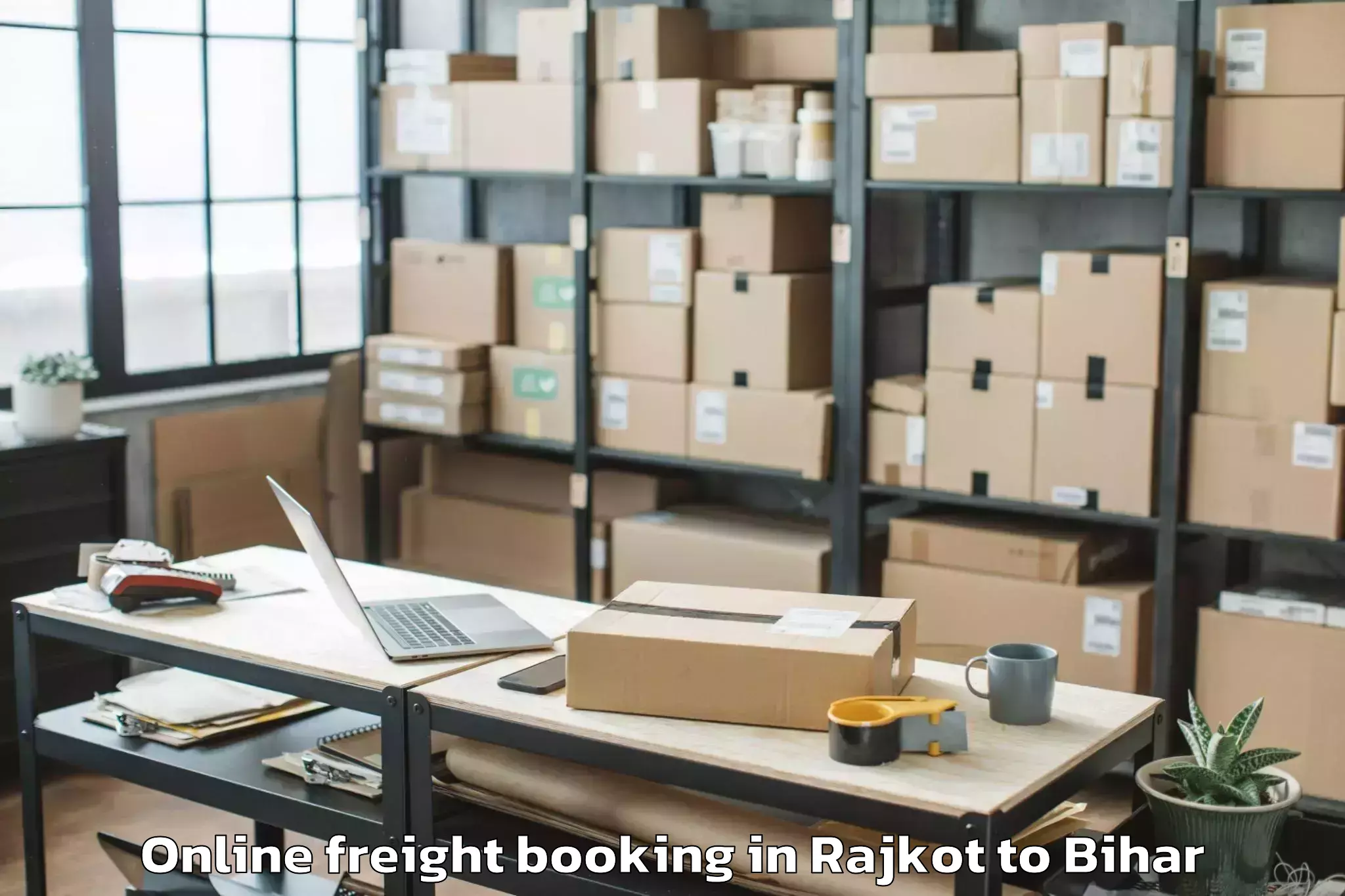 Book Rajkot to Bikramganj Online Freight Booking